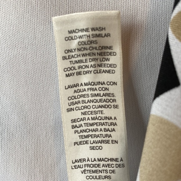 WHBM Geometric Print Sleeveless Cowl Neck Dress Size 12 - Picture 14 of 14